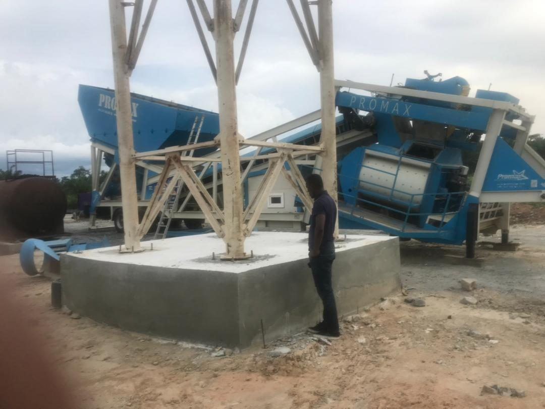 Installation d'une centrale à béton à Ferkessédougou